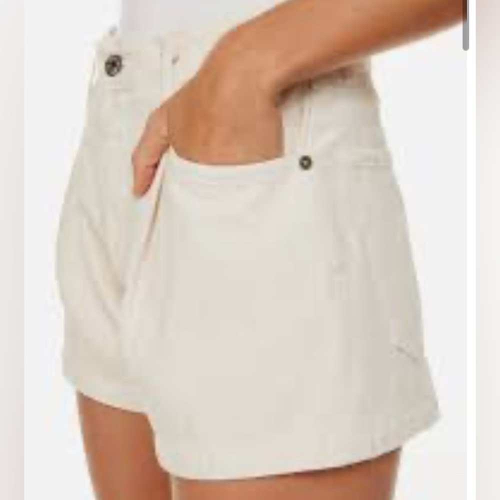 Citizens Of Humanity Cream High-Rise Jean Shorts